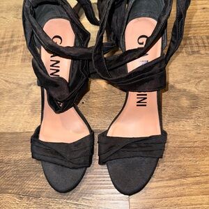 Gianni Bini Black Strappy Heels